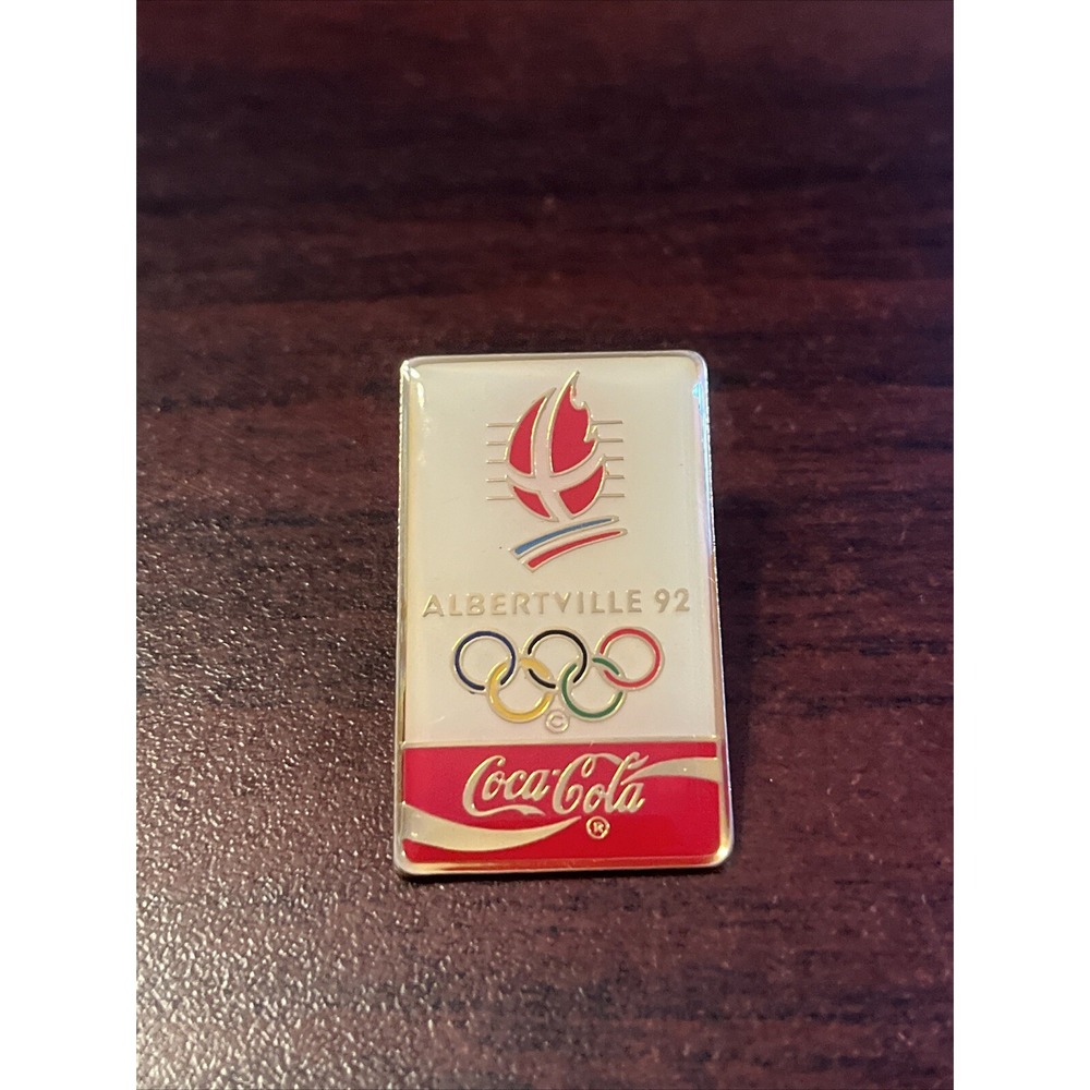 Vintage Olympic Winter Games 1992 Albertville Coca-Cola Coke Lapel Hat Pinβ